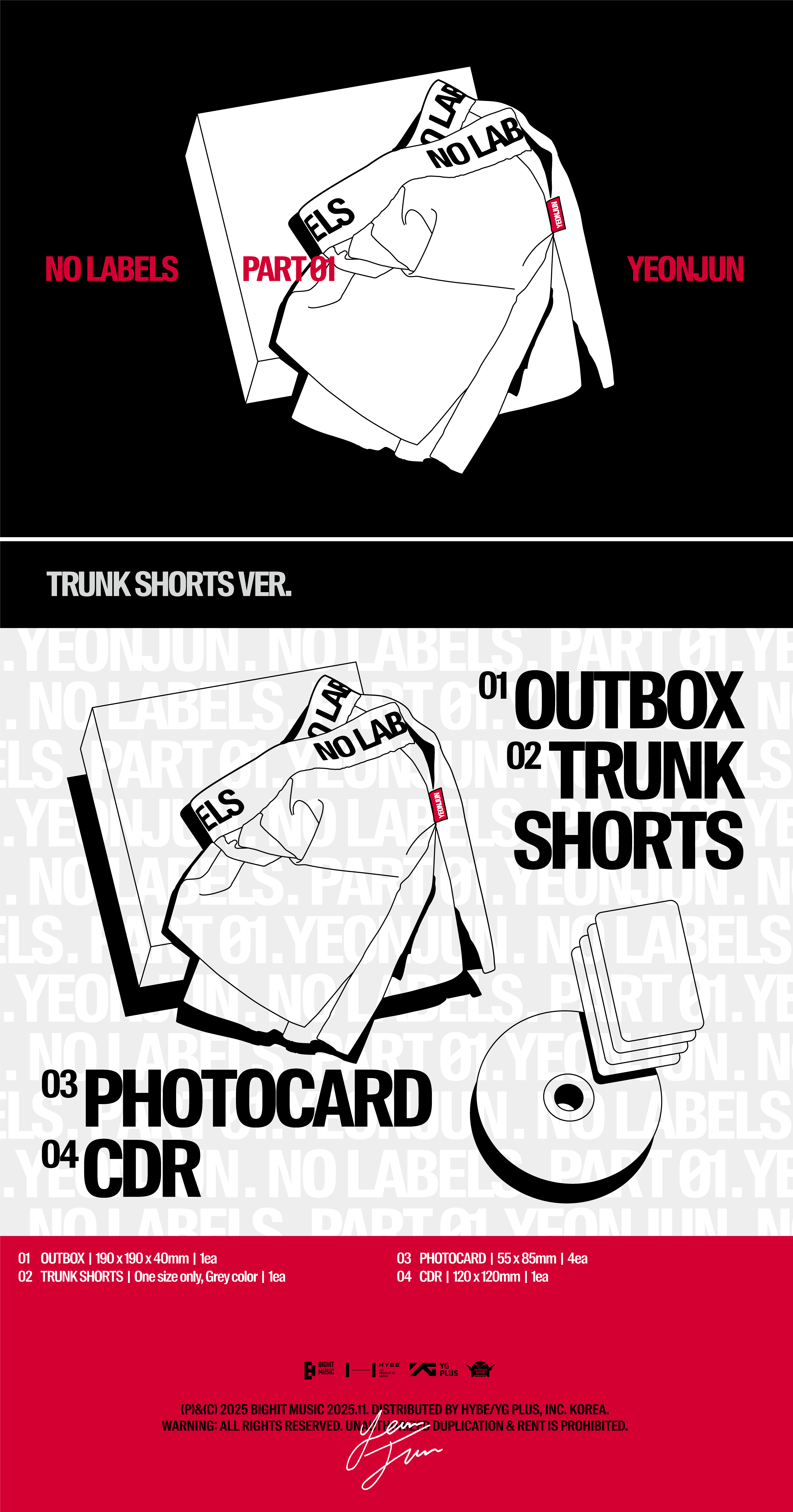 TXT YEONJUN - NO LABELS: PART 01 (TRUNK SHORTS V